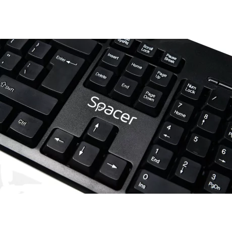 KIT wired SPACER USB, tastatura multimedia &quot;SPKB-169&quot; + mouse optic &quot;SPMO-M11&quot;, black, &quot;SPDS-1691&quot;  /45505412 (include TV 0.75 lei)