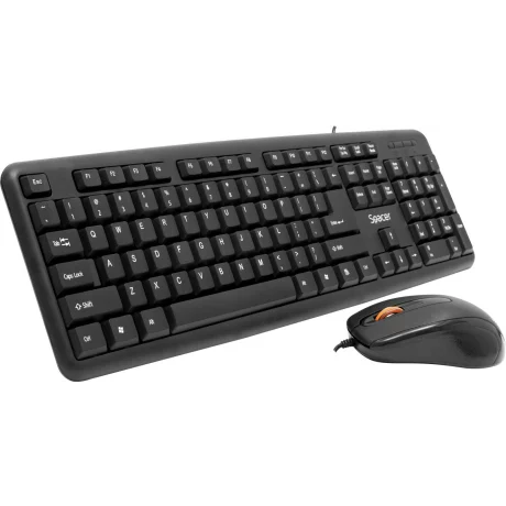 KIT wired SPACER USB, tastatura &quot;SPKB-S62&quot; + mouse optic &quot;SPMO-F01&quot;, black, &quot;SPDS-S6201&quot; 45505412   (include TV 0.75 lei)