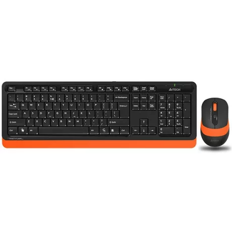 Kit tastatura si mouse A4TECH Fstyler FG1010 Orange