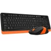 Kit tastatura si mouse A4TECH Fstyler FG1010 Orange