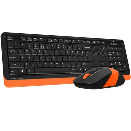 Kit tastatura si mouse A4TECH Fstyler FG1010 Orange