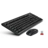 Kit TASTATURA si Mouse A4TECH, &quot;GK-85+G3-220N&quot;, wireless, 104 taste format standard, mouse 1000dpi, 3/1 butoane, negru, &quot;3100N&quot; (include TV 0.75 lei)