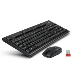 Kit TASTATURA si Mouse A4TECH, &quot;GK-85+G3-220N&quot;, wireless, 104 taste format standard, mouse 1000dpi, 3/1 butoane, negru, &quot;3100N&quot; (include TV 0.75 lei)