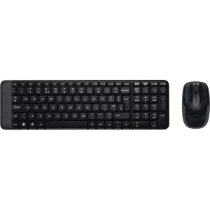 KIT wireless LOGITECH, tastatura wireless K220 + mouse wireless 3 butoane M150, black, 920-003168