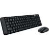KIT wireless LOGITECH, tastatura wireless K220 + mouse wireless 3 butoane M150, black, 920-003168