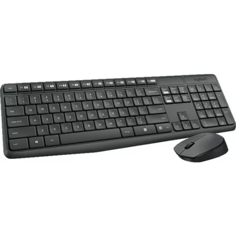 KIT wireless LOGITECH, tastatura wireless multimedia + mouse wireless 3 butoane, black, &quot;MK235&quot; &quot;920-007931&quot;  (include TV 0.75 lei)
