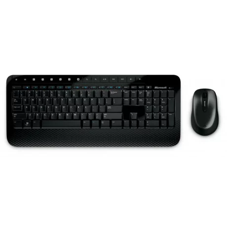 Kit TASTATURA si Mouse Microsoft, &quot;Desktop 2000&quot;, wireless, 113 taste format standard, mouse , 3/1 butoane, negru, &quot;M7J-00015&quot; (include TV 0.75 lei)