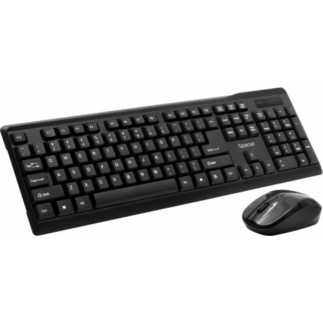 KIT wireless SPACER, tastatura wireless + mouse wireless, black, SPDS-1100