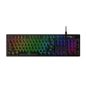 TASTATURA KINGSTON - gaming, &quot;HYPERX ALLOY&quot;, cu fir, 107 taste, format standard , mecanica, switch HyperX Red, USB, negru, &quot;HX-KB6RDX-US&quot; (include TV 0.75 lei)