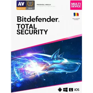 LICENTA  retail BITDEFENDER, tip Total Security, pt PC | Mac | Smartphone | Tableta, 10 utilizatori, valabilitate 1 an, Windows | macOS | iOS | Android, &quot;TS03ZZCSN1210BEN&quot;