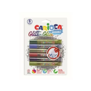 Lipici cu sclipici Carioca 6 cul/set