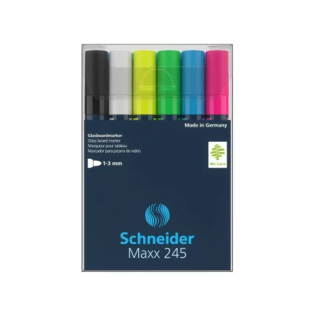 Marker pentru sticla Schneider Maxx 245 6/set