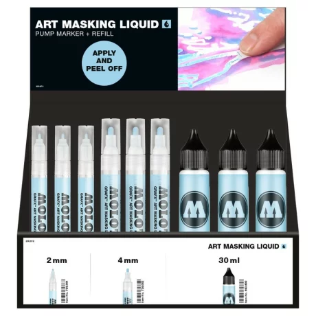 Set display markere Molotow MASKING LIQUID Complete 30 buc