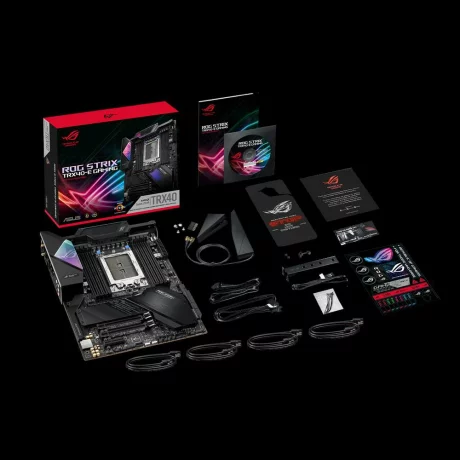 PLACA de BAZA ASUS STRIX TRX40-E GAM, skt TRX4, AMD TRX40, ATX, slot RAM 8 x DDR4, max 256 GB, 8x S-ATA 3, 3x M.2, 1x PCI-E, PCI-E4.0x16 x 3, LAN 2500 Mbps, 7.1, &quot;STRIX TRX40-E GAM&quot;