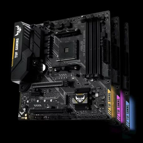 PLACA de BAZA ASUS TUF B450M-PLUS GAM, skt AM4, AMD B450, mATX, slot RAM 4 x DDR4, max 64 GB, 6x S-ATA 3, 1x M.2, 1x PCI-E, PCI-E3.0x16 x 1, PCI-E2.0x4 x 1, LAN 1000 Mbps, HDMI, DVI, 7.1, &quot;TUF B450M-PLUS GAM&quot;