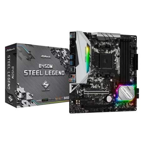 MB ASROCK AMD B450M STEEL LEGEND