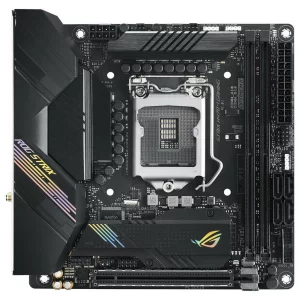 PLACA de BAZA ASUS RS H470-I GAMING, skt LGA 1200, Intel H470, mini ITX, slot RAM 2 x DDR4, max 64 GB, 4x S-ATA 3, 2x M.2, nux PCI-E, PCI-E3.0x16 x 1, LAN 1000 Mbps, Display Port, HDMI, 7.1, &quot;RS H470-I GAMING&quot;