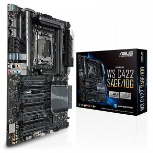 PLACA de BAZA ASUS WS C422 SAGE/10G, skt LGA 2066, Intel C422, CEB, slot RAM 8 x DDR4, max 1024 GB, 8x S-ATA 3, 2x M.2, nux PCI-E, PCI-E3.0x16 x 7, LAN 1000 Mbps x 2, 7.1, &quot;WS C422 SAGE/10G&quot;