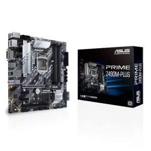 PLACA de BAZA ASUS PRIME Z490M-PLUS, skt LGA 1200, Intel Z490, mATX, slot RAM 4 x DDR4, max 128 GB, 5x S-ATA 3, 2x M.2, 2x PCI-E, PCI-E3.0x16 x 1, LAN 1000 Mbps, Display Port, HDMI, DVI, 5.1, &quot;PRIME Z490M-PLUS&quot;