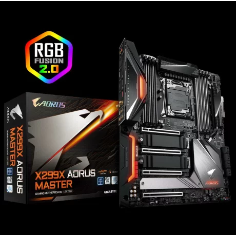 PLACA de BAZA GIGABYTE X299X AORUS MASTER, skt LGA 2066, Intel X299, EATX, slot RAM 8 x DDR4, max 128 GB, 8x S-ATA 3, 2x M.2, nux PCI-E, PCI-E3.0x16 x 2, PCI-E3.0x8 x 2, LAN 1000/2500/5000 Mbps, 7.1, &quot;X299X AORUS MASTER&quot;