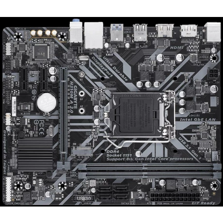 PLACA de BAZA GIGABYTE H310M A 2.0, skt LGA 1151, Intel H310, mATX, slot RAM 2 x DDR4, max 32 GB, 4x S-ATA 3, 1x M.2, 2x PCI-E, PCI-E3.0x16 x 1, LAN 1000 Mbps, Display Port, HDMI, 7.1, &quot;H310M A 2.0&quot;