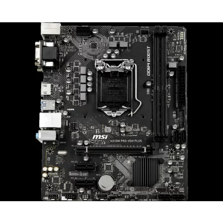 PLACA de BAZA MSI H310M PRO-VDH PLUS, skt LGA 1151, Intel H310, mATX, slot RAM 2 x DDR4, max 32 GB, 4x S-ATA 3, nux M.2, 2x PCI-E, PCI-E3.0x16 x 1, LAN 1000 Mbps, HDMI, DVI, VGA, 7.1, &quot;H310M PRO-VDH PLUS&quot;