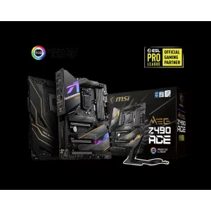 PLACA de BAZA MSI MEG Z490 ACE, skt LGA 1200, Intel Z490, ATX, slot RAM 4 x DDR4, max 128 GB, 6x S-ATA 3, 3x M.2, 2x PCI-E, PCI-E3.0x16 x 3, LAN 1000/2500 Mbps, 7.1, &quot;MEG Z490 ACE&quot;