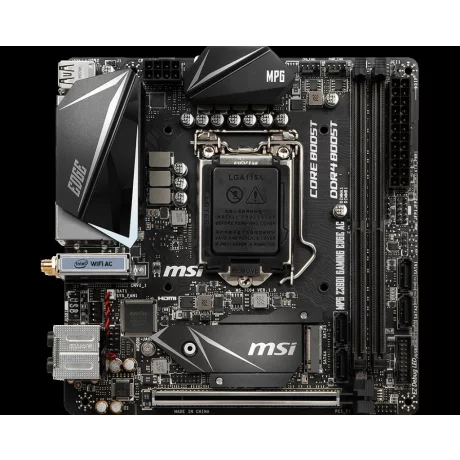 PLACA de BAZA MSI Z390I GAM EDGE AC, skt LGA 1151, Intel Z390, mini ITX, slot RAM 2 x DDR4, max 64 GB, 4x S-ATA 3, 2x M.2, nux PCI-E, PCI-E3.0x16 x 1, LAN 1000/2500/5000 Mbps, Display Port, HDMI, 7.1, &quot;Z390I GAM EDGE AC&quot;