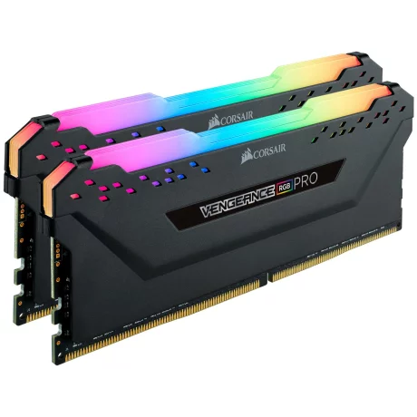 Memorii CORSAIR gaming DDR4 16 GB, frecventa 3000 MHz, 8 GB x 2 module,  radiator, iluminare RGB, &quot;CMW16GX4M2C3000C15&quot;