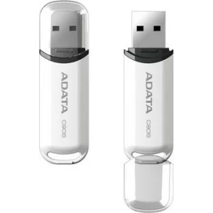 Memorie USB 2.0 ADATA 16 GB, cu capac, carcasa plastic, alb, AC906-16G-RWH