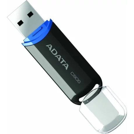 Memorie USB 2.0 ADATA 16 GB, cu capac, carcasa plastic, negru, AC906-16G-RBK