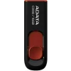 Memorie USB 2.0 ADATA 16 GB, retractabila, carcasa plastic, negru / rosu, AC008-16G-RKD
