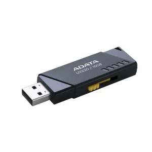 MEMORIE USB 2.0 ADATA 16 GB, retractabila, carcasa plastic, negru, AUV230-16G-RBK
