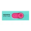 MEMORIE USB 2.0 ADATA 16 GB, retractabila, carcasa plastic, verde / roz, AUV220-16G-RGNPK