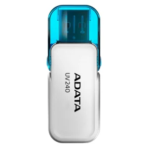 Memorie USB 2.0 ADATA 32 GB, cu capac, carcasa plastic, alb, AUV240-32G-RWH