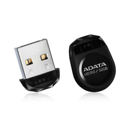 MEMORIE USB 2.0 ADATA 32 GB, cu capac | profil mic, carcasa plastic, negru, AUD310-32G-RBK