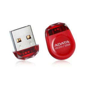 MEMORIE USB 2.0 ADATA 32 GB, cu capac | profil mic, carcasa plastic, rosu, AUD310-32G-RRD