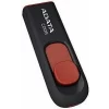 Memorie USB 2.0 ADATA 32 GB, retractabila, carcasa plastic, negru / rosu, AC008-32G-RKD