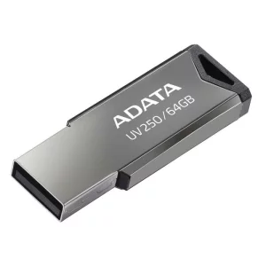 Memorie USB 2.0 ADATA 64 GB, clasica, carcasa metalica, argintiu, AUV250-64G-RBK