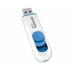 MEMORIE USB 2.0 ADATA 64 GB, retractabila, alb / albastru, AC008-64G-RWE
