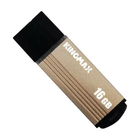 MEMORIE USB 2.0 KINGMAX 16 GB, aluminiu, negru / auriu, KM-MA06-16GB/Y