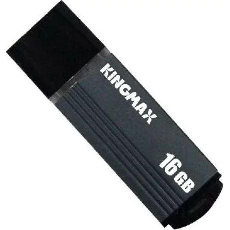 MEMORIE USB 2.0 KINGMAX 16 GB, cu capac, carcasa aluminiu, negru / gri, KM-MA06-16GB/GY