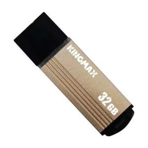 MEMORIE USB 2.0 KINGMAX 32 GB, cu capac, carcasa aluminiu, negru / auriu, KM-MA06-32GB/Y