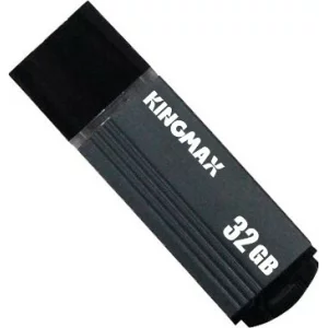 MEMORIE USB 2.0 KINGMAX 32 GB, cu capac, carcasa aluminiu, negru / gri, KM-MA06-32GB/GY