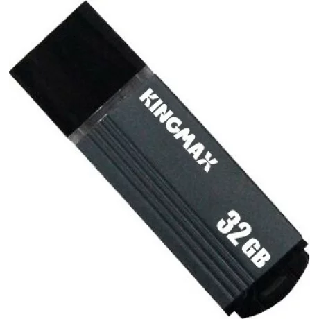 MEMORIE USB 2.0 KINGMAX 32 GB, cu capac, carcasa aluminiu, negru / gri, KM-MA06-32GB/GY