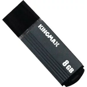 MEMORIE USB 2.0 KINGMAX 8 GB, cu capac, carcasa aluminiu, negru / gri, KM-MA06-8GB/GY