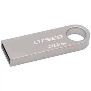 MEMORIE USB 2.0 KINGSTON 32 GB, profil mic, carcasa metalic, argintiu, &quot;DTSE9H/32GB&quot;