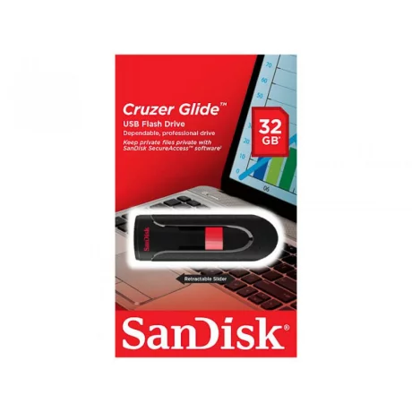 MEMORIE USB 2.0 SANDISK 32 GB, retractabila, carcasa plastic, negru, &quot;SDCZ60-032G-B35&quot;