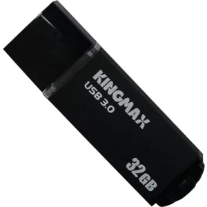 MEMORIE USB 3.0 KINGMAX 32 GB, cu capac, carcasa aluminiu, negru, KM-MB03-32GB/BK