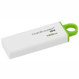 MEMORIE USB 3.0 KINGSTON 128 GB, cu capac, carcasa plastic, alb / verde, &quot;DTIG4/128GB&quot;